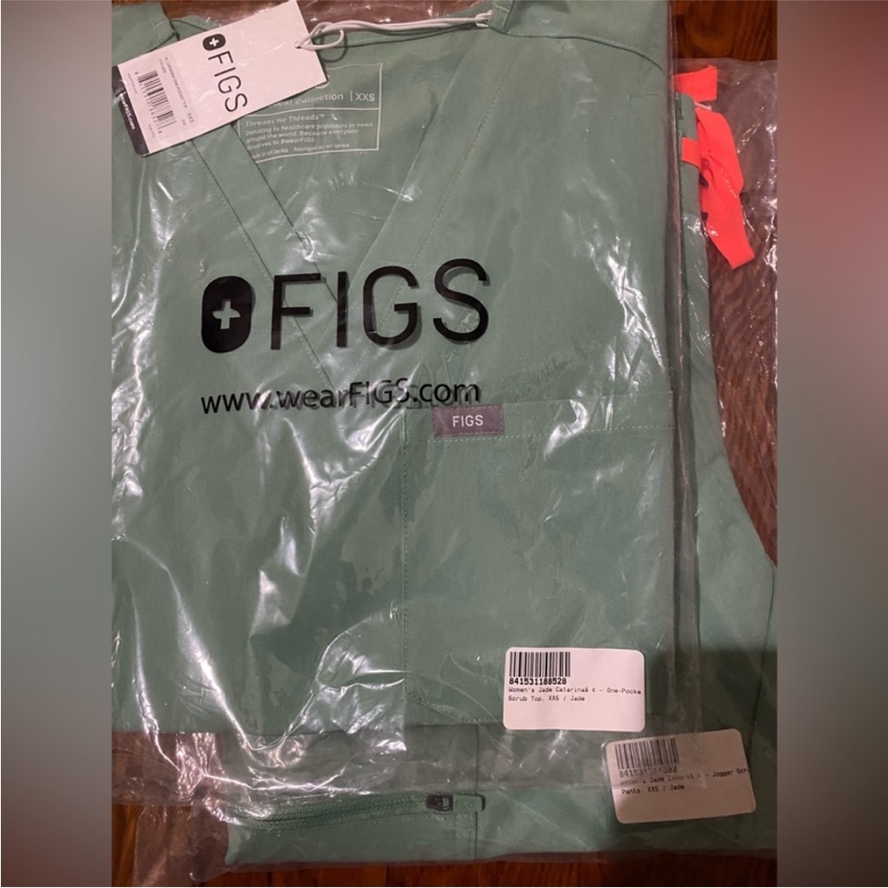 FIGS** jade color zamora pants XXS/P